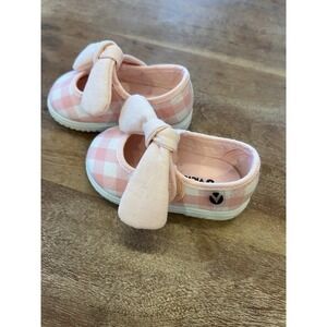 Victoria Canvas Bow Shoes Baby Toddler Infant Girl Pink Size 3.5